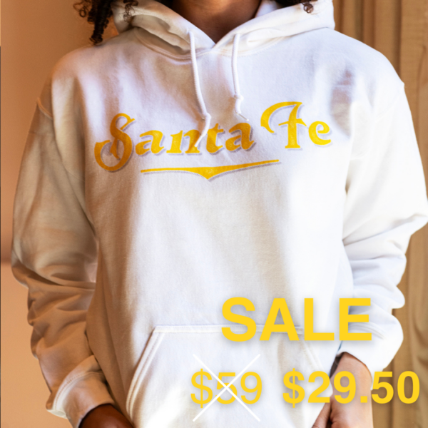 Unisex Hooded Sweatshirt (White with Yellow Logo)