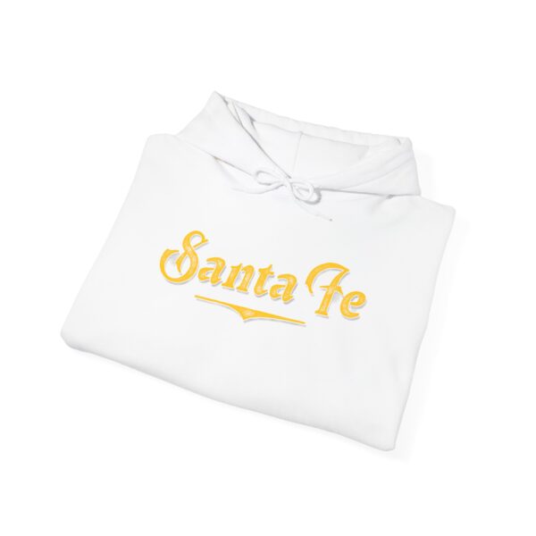 Unisex Hooded Sweatshirt (White with Yellow Logo) - Image 3