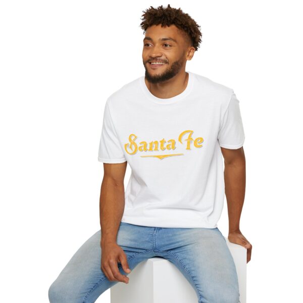 Unisex T-Shirt (White with Yellow Logo) - Image 8