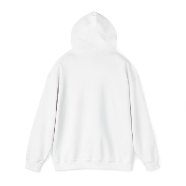 Unisex Hooded Sweatshirt (White with Yellow Logo) - Image 2